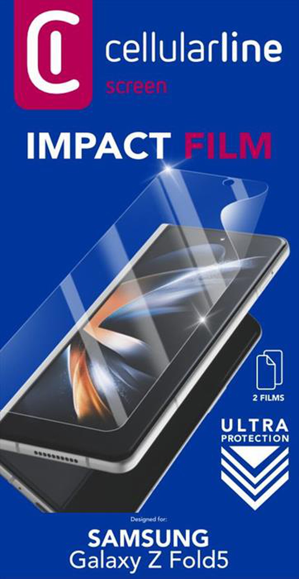 "CELLULARLINE - Pellicola protettiva SPFILMGALZFOLD5 GalaxyZ Flip5-Trasparente"