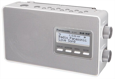 PANASONIC - Radio Portatile FM/DAB+, Batteria/Corrente RF-D10-bianco