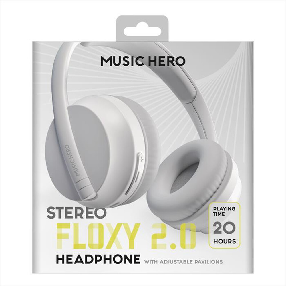 "MUSIC HERO - Cuffie wireless MHHEADFLICKBTW-Bianco"
