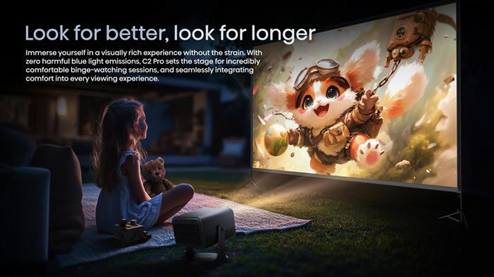 Immagine del prodotto HISENSE - Mini Proiettore Smart 4K C2 PRO-Metallo - Grigio Carbone