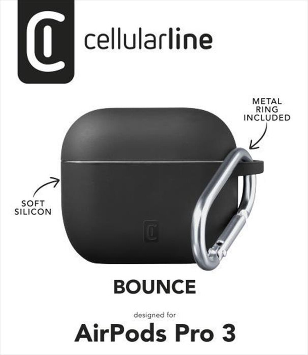 Immagine del prodotto CELLULARLINE - Custodia BOUNCE - AIRPODS PRO 4-Nero