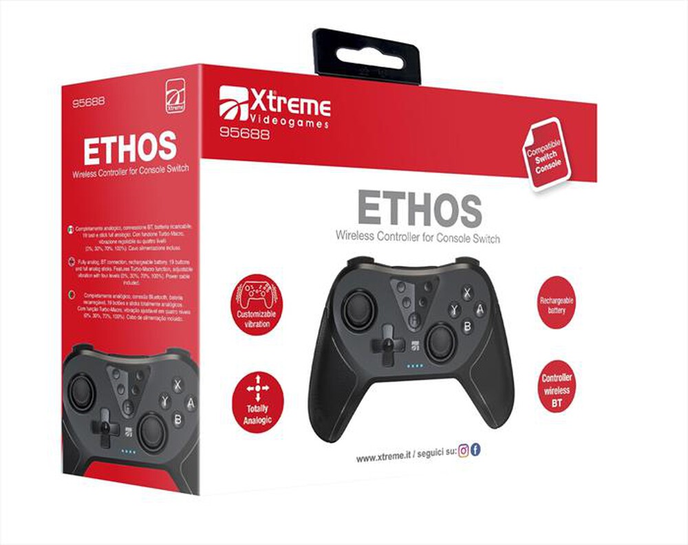 Immagine del prodotto XTREME - Joypad  ETHOS switch wireless BT 95688-nero