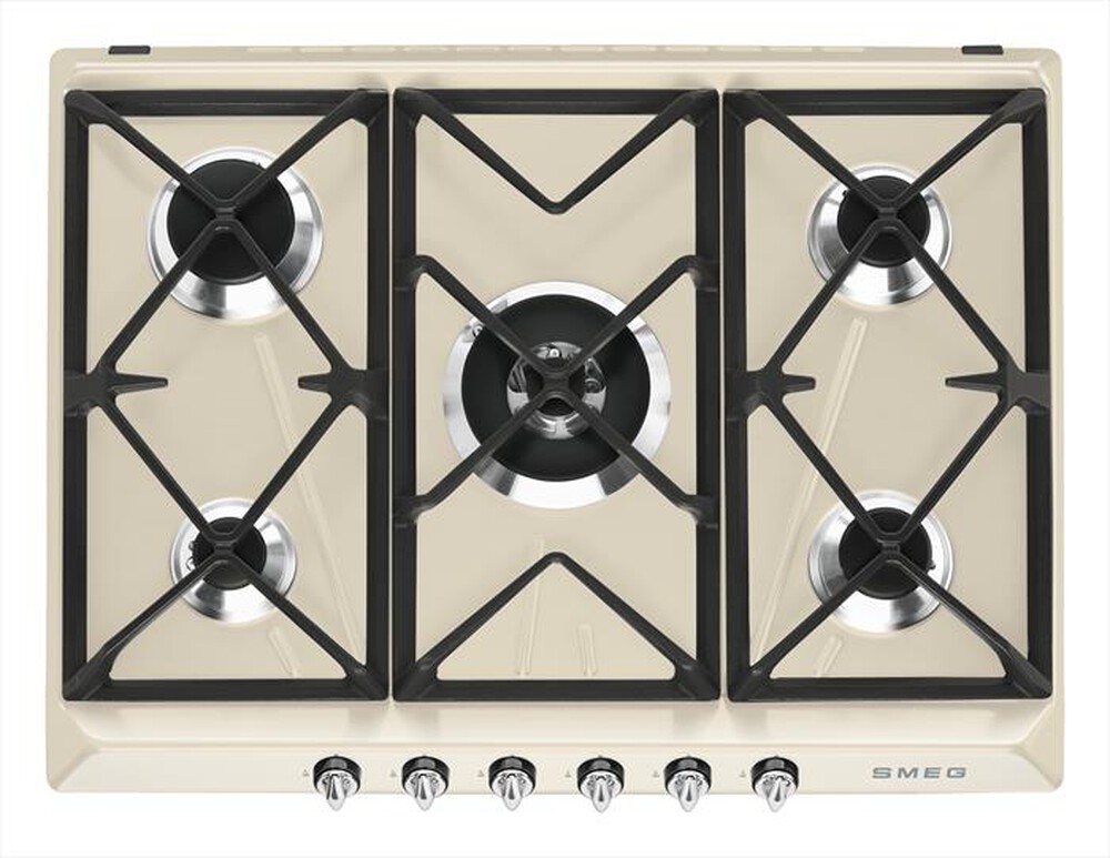 "SMEG - Piano cottura a gas SR975PGH 68,5cm-panna"