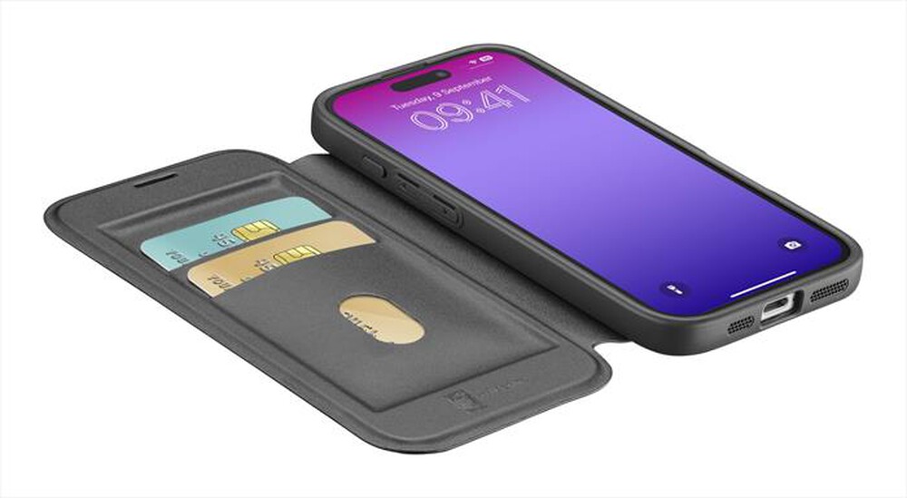 Immagine del prodotto CELLULARLINE - Custodia a libro DAILY MAG per IPHONE 17 PRO-Nero, Trasparente