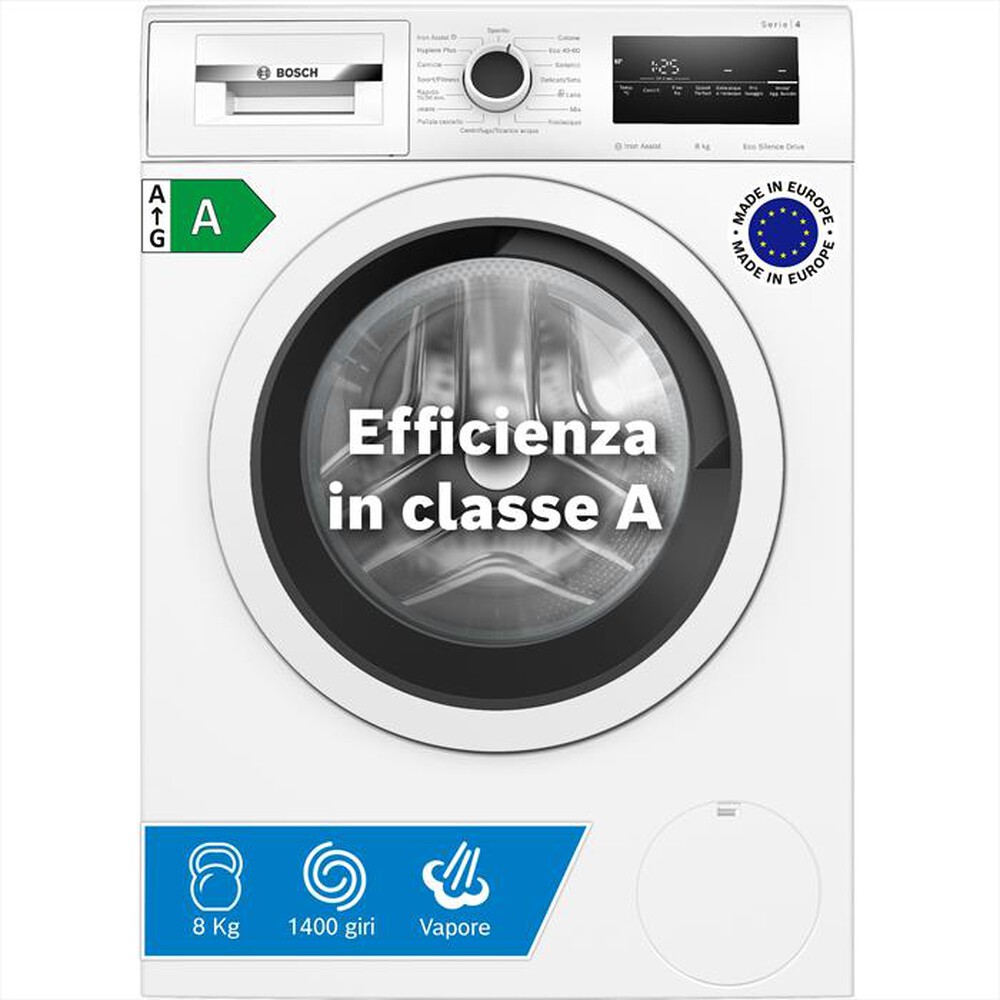 Immagine del prodotto BOSCH - Lavatrice Serie 4 WAN28208II 8Kg 1400g/m Classe A-Bianco