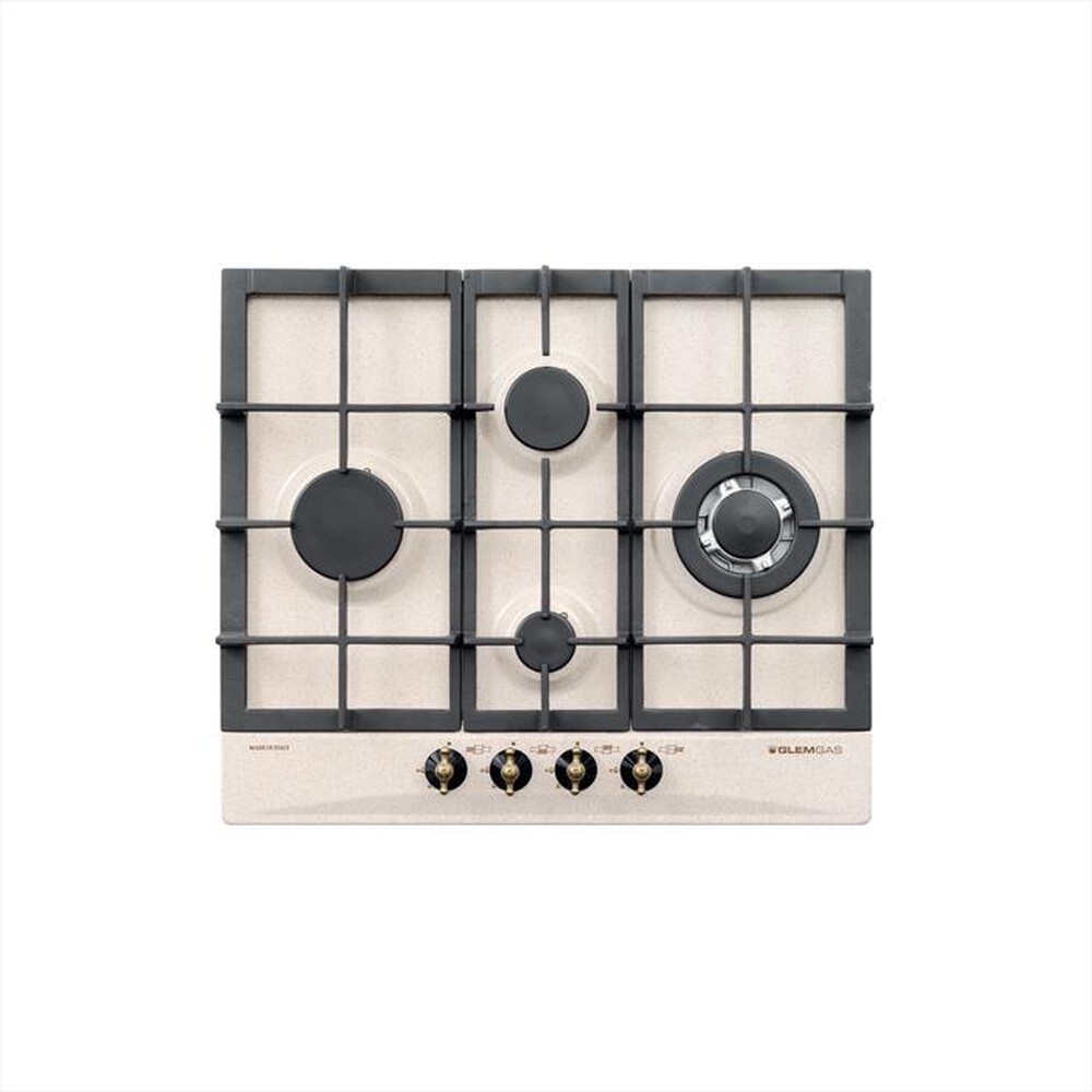 "GLEM GAS - Piano cottura a gas GT645HSA- 58,5cm-Avena"