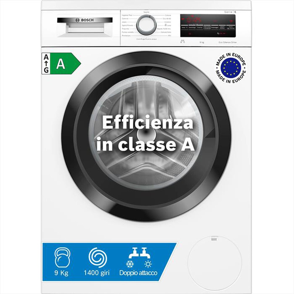 Immagine del prodotto BOSCH - Lavatrice Serie 6 WUU28T29II 9Kg 1400g/m Classe A-Bianco