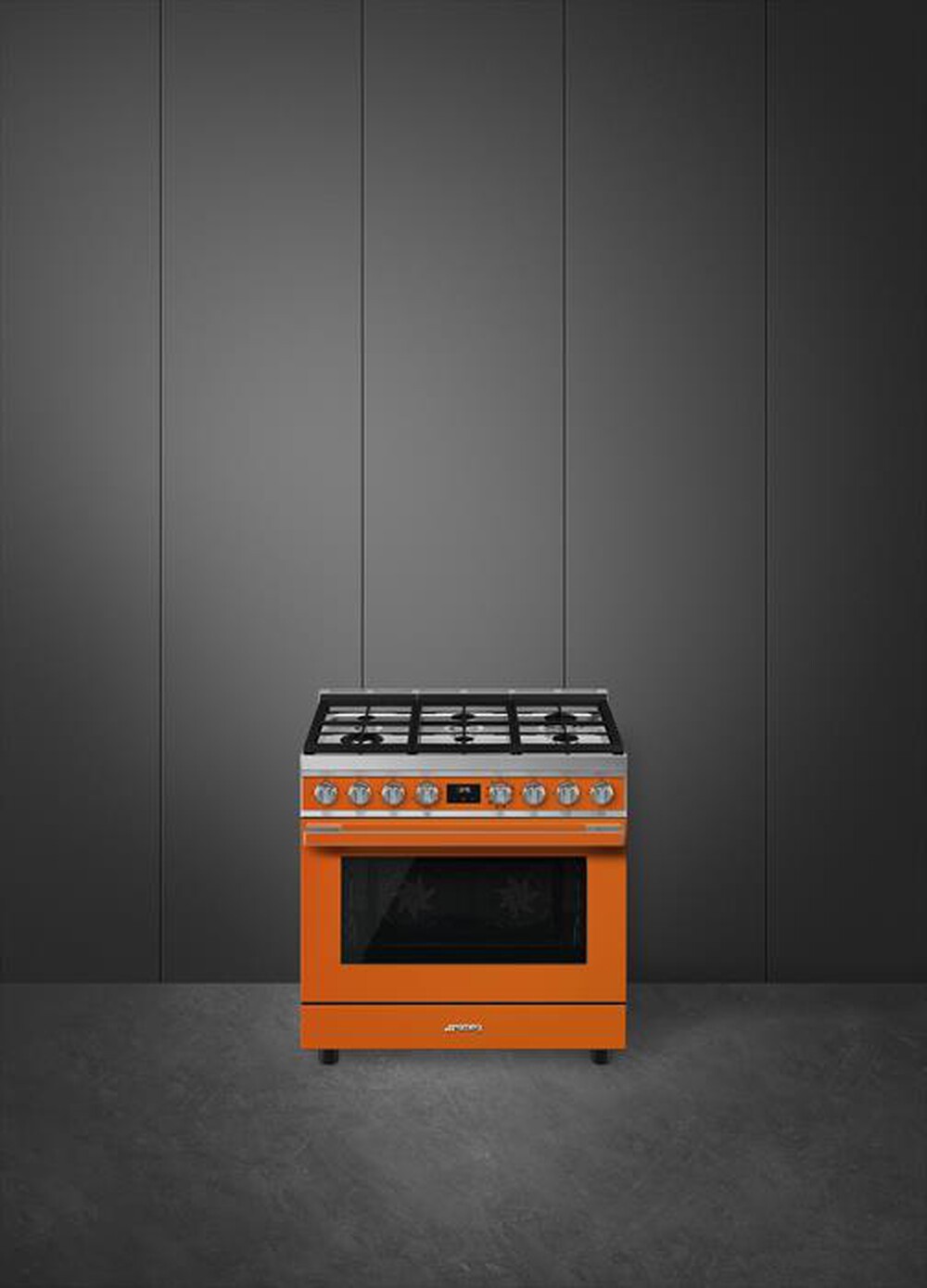 "SMEG - Cucina a gas CPF9GMOR1 Classe A-Arancione"