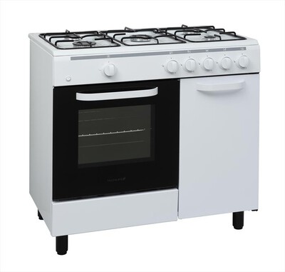 TECHLIFE - Cucina a gas TFCG90WFGG-Bianco,  TECHLIFE - Cucina a gas TFCG90WFGG-Bianco