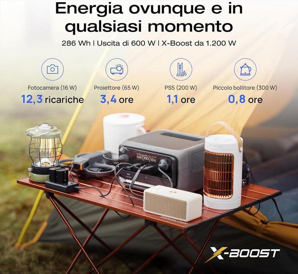 "ECOFLOW - RIVER 3 PLUS-Nero"