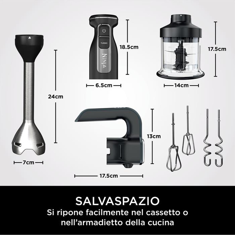 "NINJA - Frullatore 3 in 1 POWERBASE CI100EU-nero"