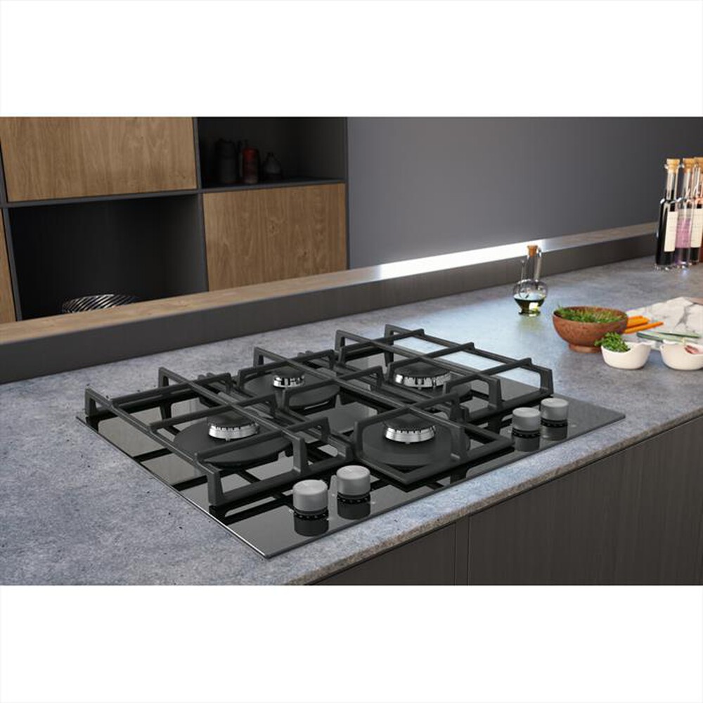 "HOTPOINT ARISTON - Piano cottura a gas HAGS 61F/BK HOB OA 4 fuochi"