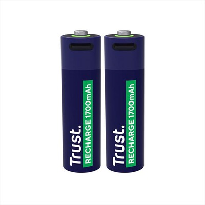 TRUST - USB-C RECHARGEABLE BATTERIES 2P - AA-Black