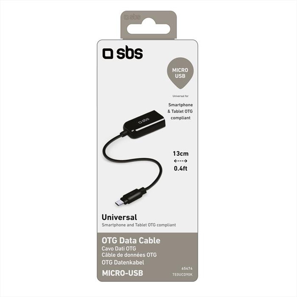 Immagine del prodotto SBS - Adattatore USB per smartphone e Tablet-Nero