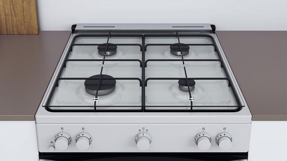 "INDESIT - Cucina a gas IS67G1KMW/E Classe A+-Bianco"