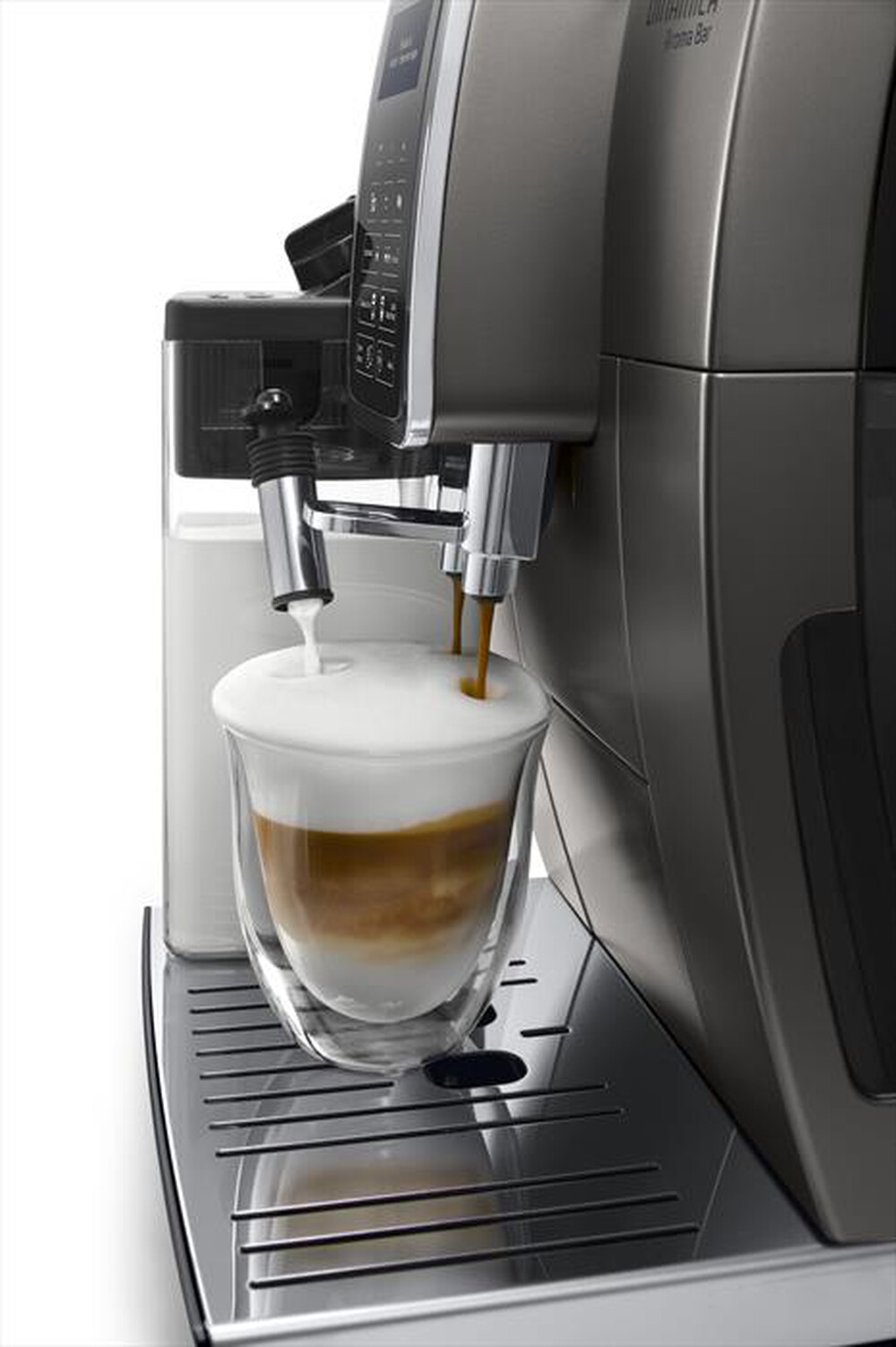 "DE LONGHI - Macchina da caffè Dinamica Aroma Bar ECAM359.57.TB-Titanio Nero"