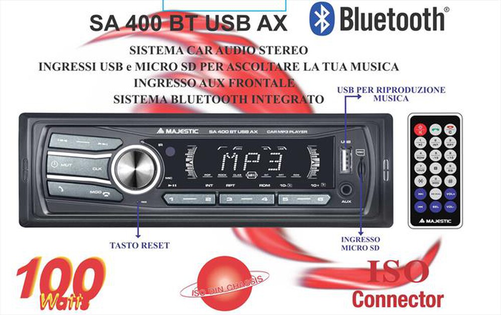 "MAJESTIC - SA 400BT USB/AX - Nero"