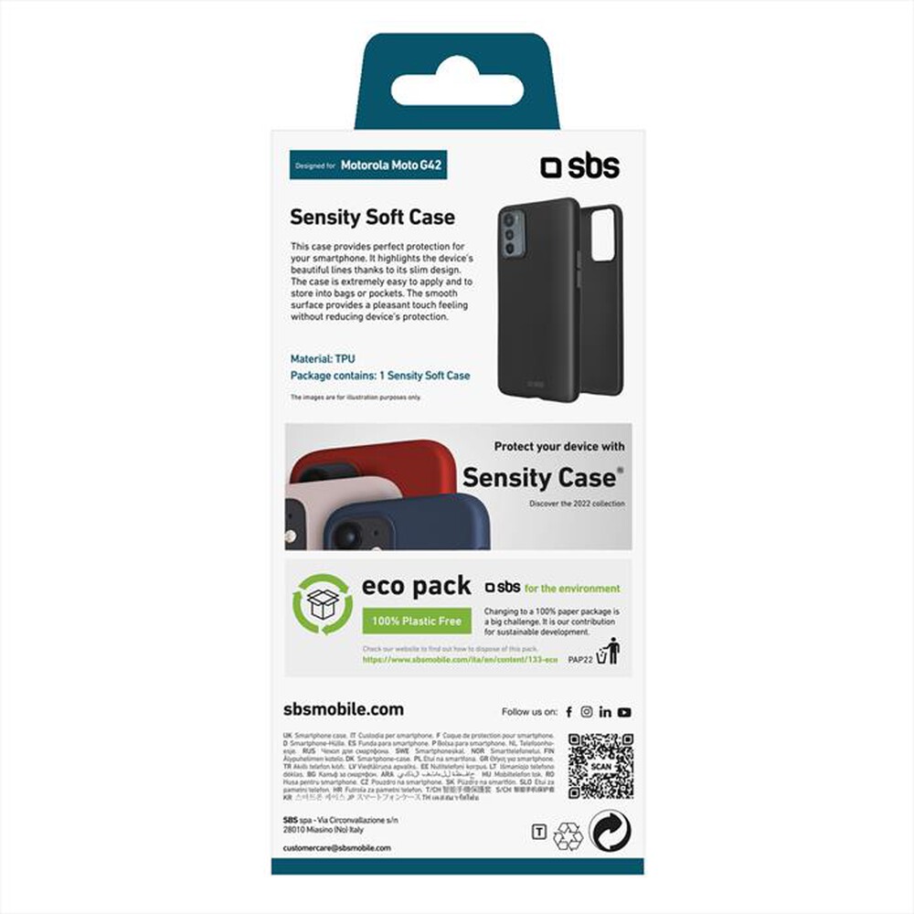 Immagine del prodotto SBS - Cover Sensity TESENSMOG42K per Motorola Moto G4-Nero