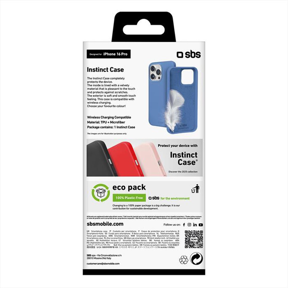 "SBS - Cover Instinct iPhone 16 Pro TEINSTIP1661PB-Blu"