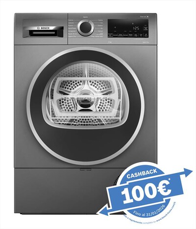 BOSCH - Asciugatrice Serie 6 WQG243DRII 9Kg Classe C-Antracite