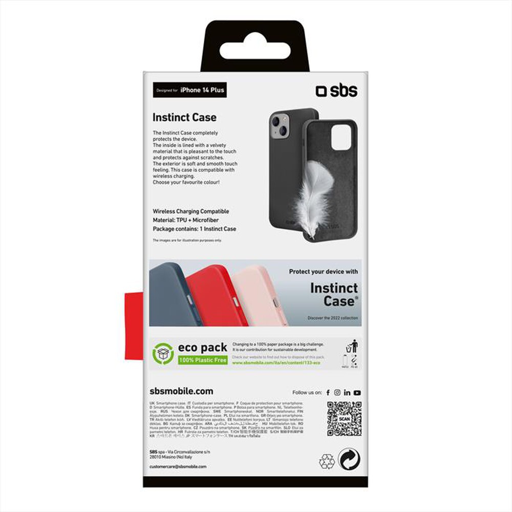 "SBS - Cover Instinct TEINSTIP1467K per iPhone 14 Plus-Nero"