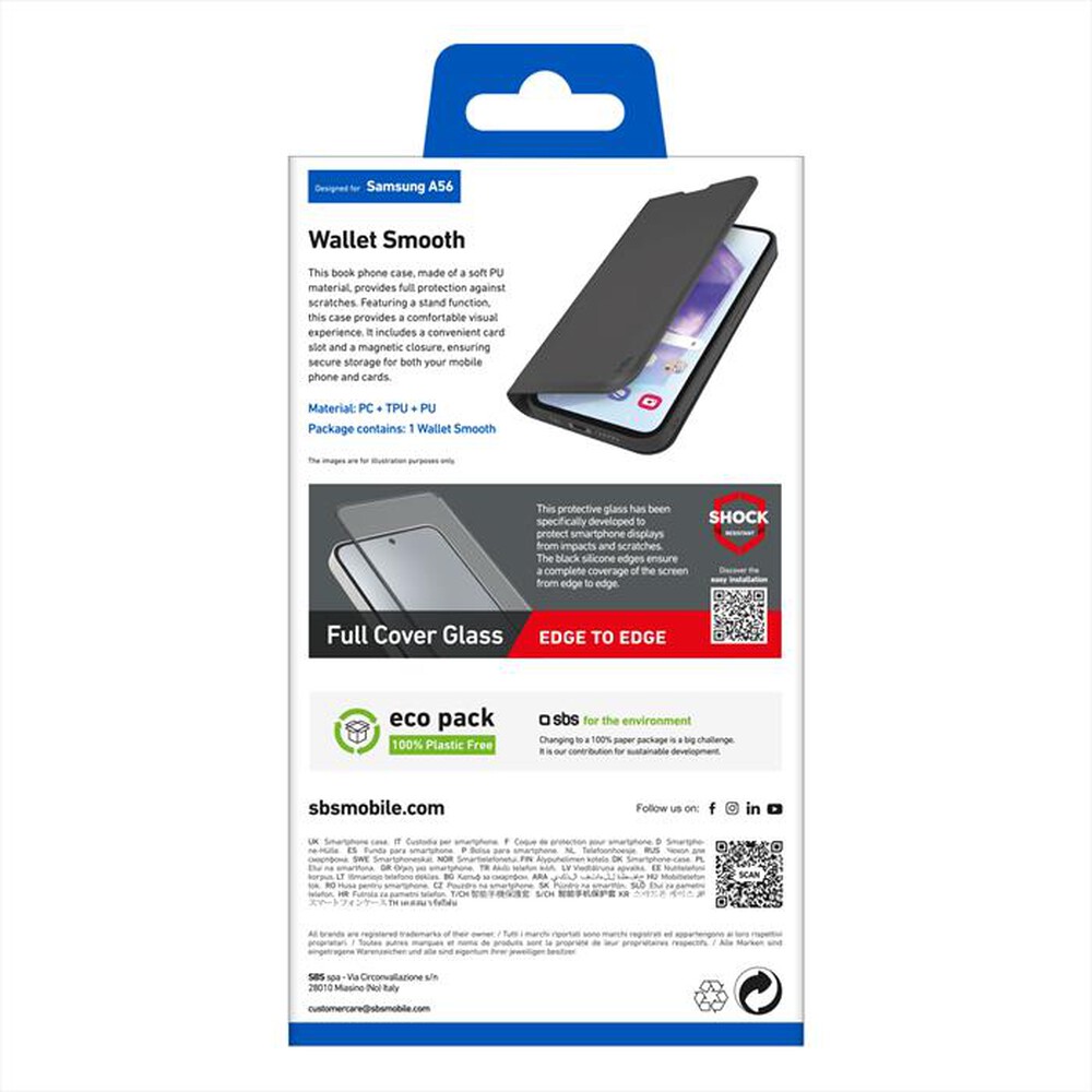 "SBS - Cover TEWALSAA56K per Samsung A56-Nero"