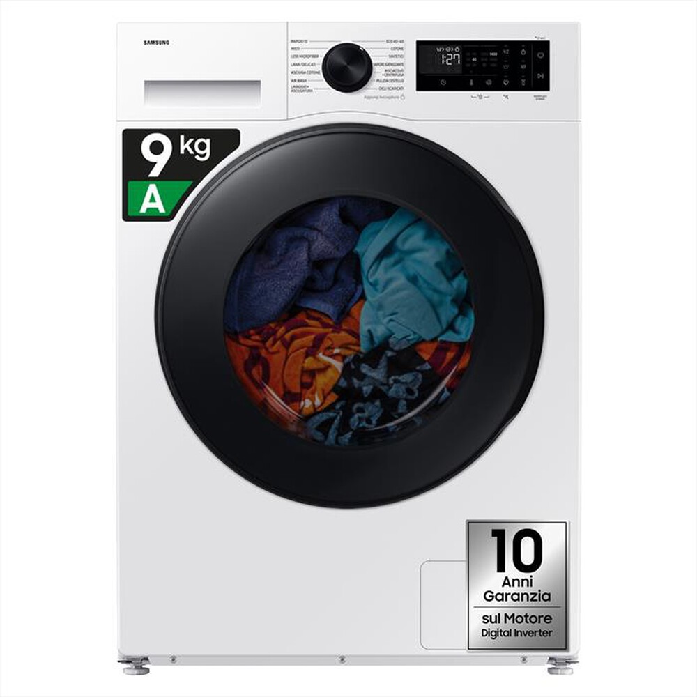 SAMSUNG - Lavasciuga WD90DG5B15BEET 9/6 Kg Classe A-bianca con obl&ograve; e display nero