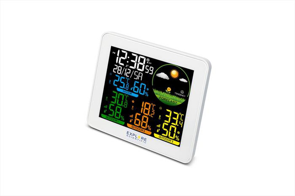"EXPLORE SCIENTIFIC - WSH4005C STAZIONE METEO RADIO-CONTROLLATA-White"