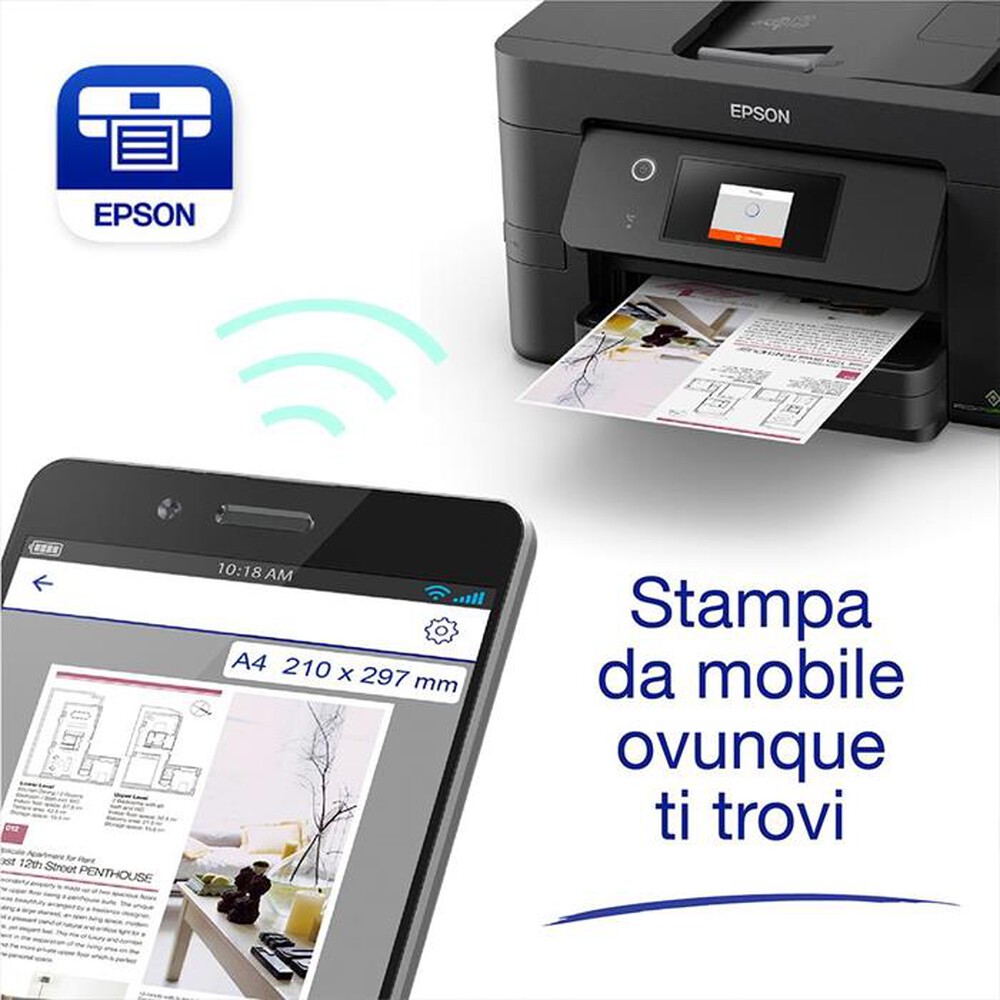 "EPSON - WORKFORCE WF-3825DWF-Nero / Opaco"