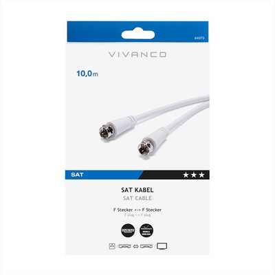 SBS - Receifer connection,F plug.F plug.10m-Bianco