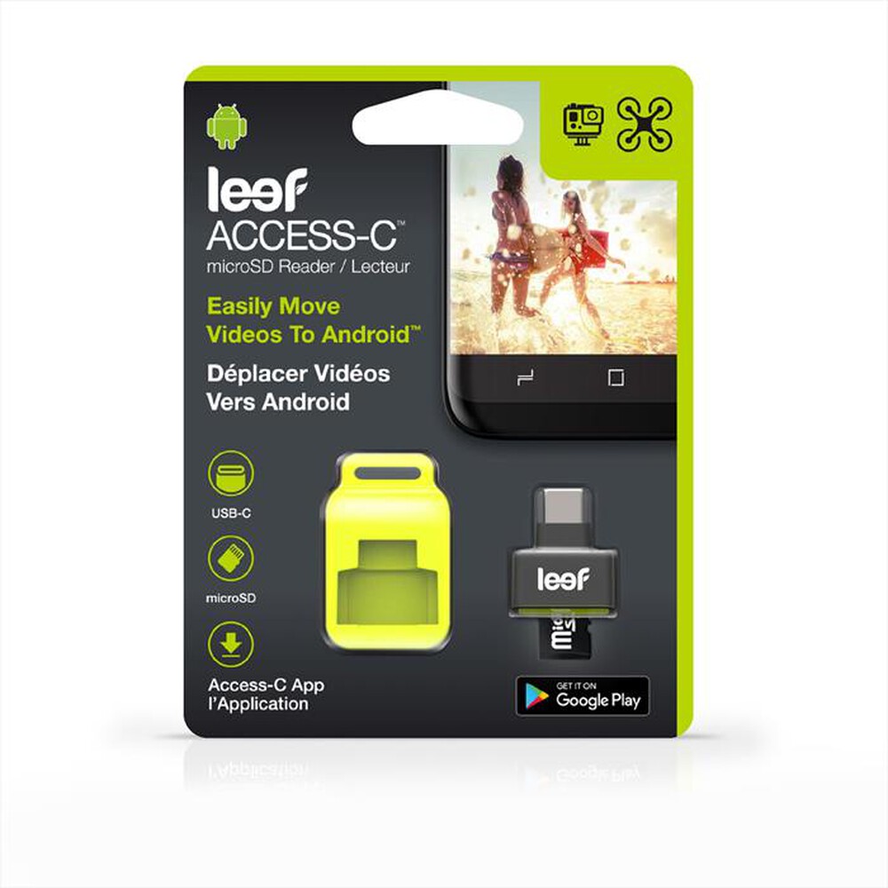 "LEEF - ACCESS-C MICROSD-Nero/Verde"