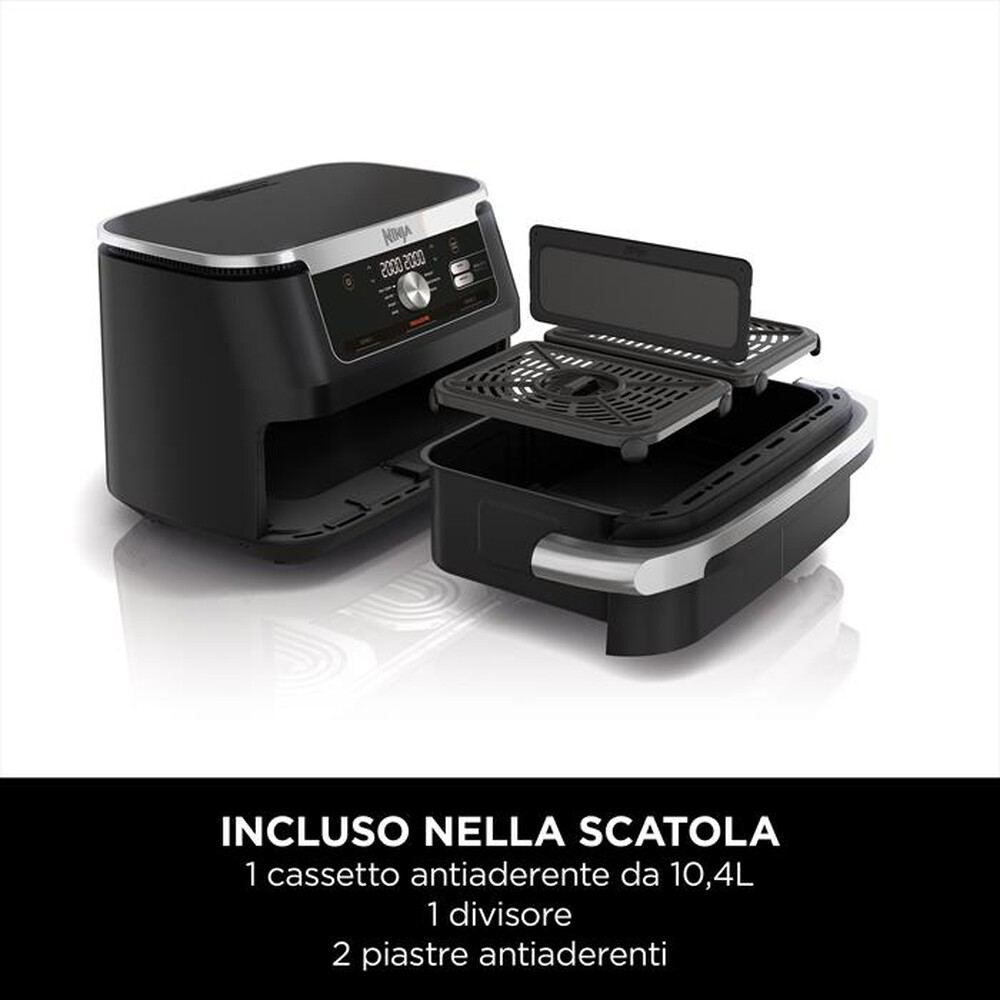 "NINJA - Friggitrice ad aria FLEXDRAWER DA 10,4L-nero"