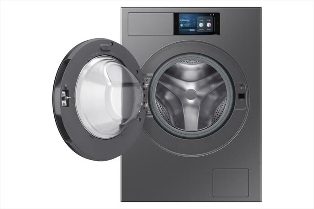 "SAMSUNG - Lavatrice WF90F09C4SU3 9KG Classe A-Dark Silver Steel - oblò Nero"