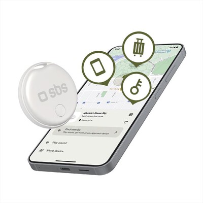 SBS - Tracker Apple+Android colore bianco-Bianco
