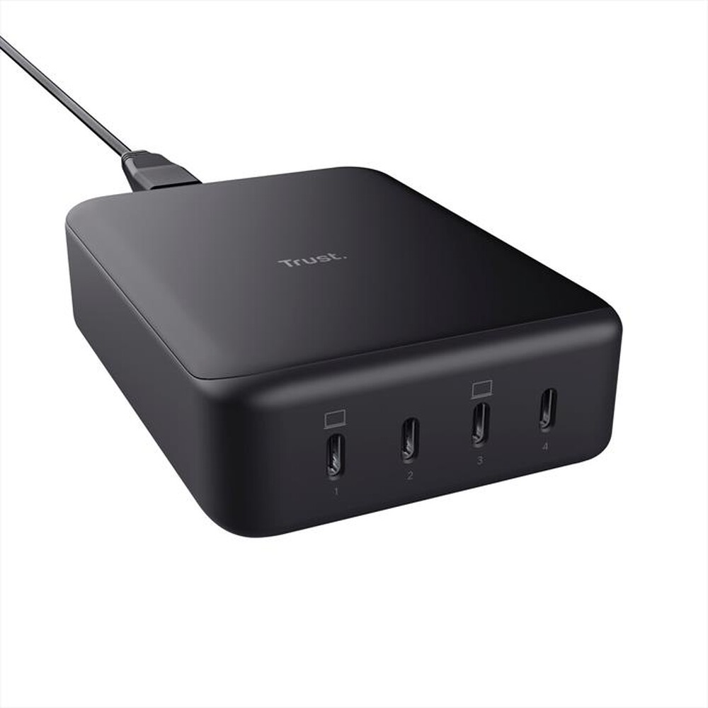 "TRUST - Caricatore da tavolo MAXO 240W 4-PORT USB-C-Black"