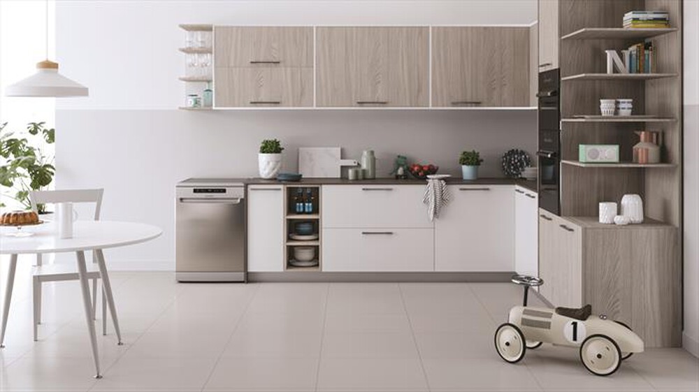 "INDESIT - Lavastoviglie DFO 3C23 A X Classe E 14 coperti-Stainless steel"