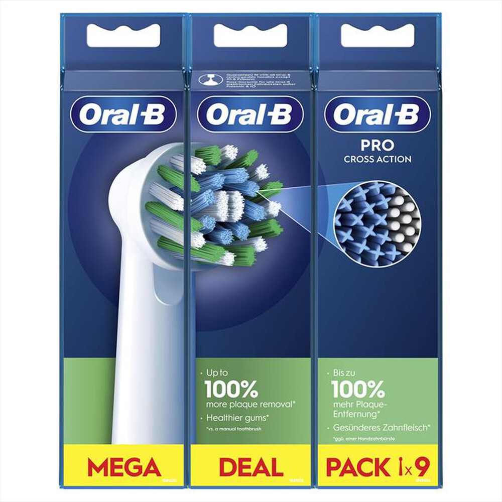 "ORAL-B - TESTINE DI RICAMBIO PRO CROSS ACTION-Bianco"