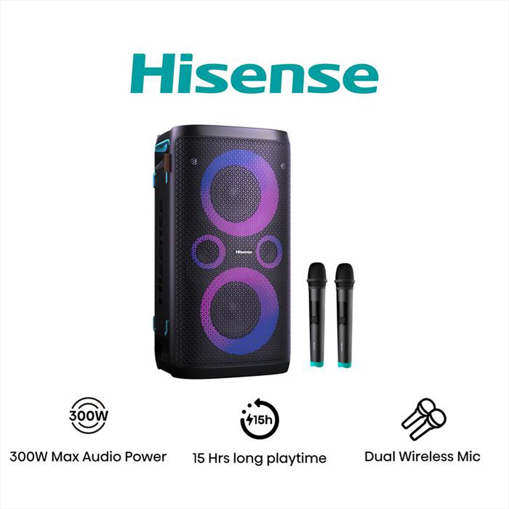 Immagine del prodotto HISENSE - Party speaker bluetooth PARTY STORM 1-NERO