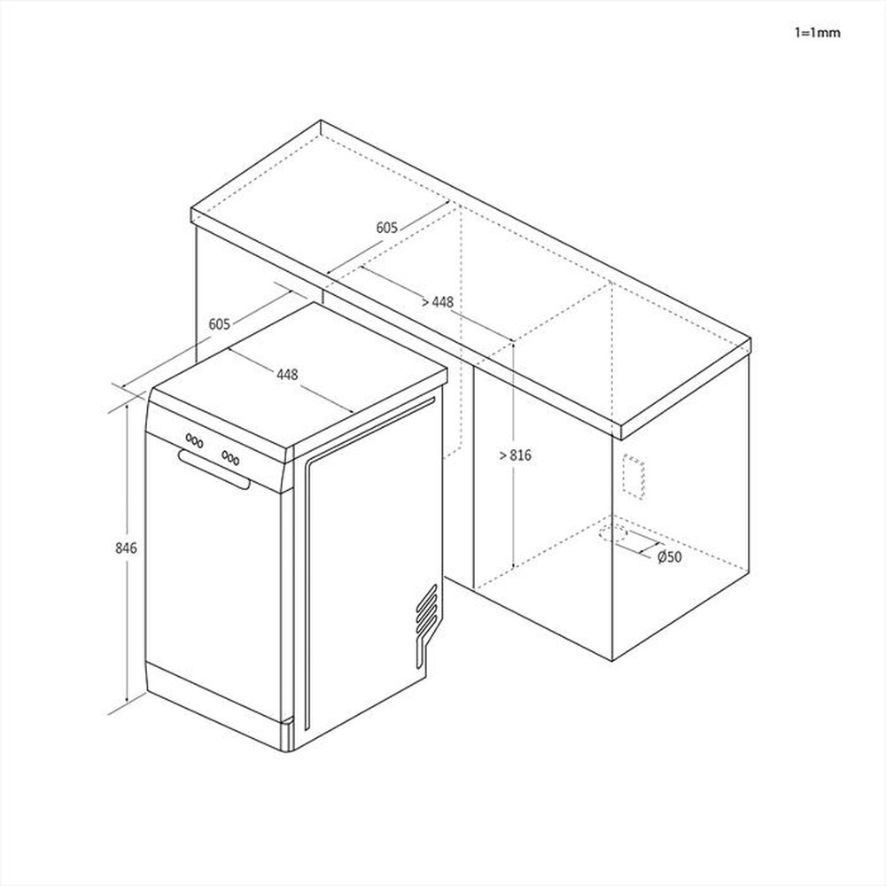 Immagine del prodotto CANDY - Lavastoviglie CDPH 2L1049W Classe E 10 coperti-Bianco