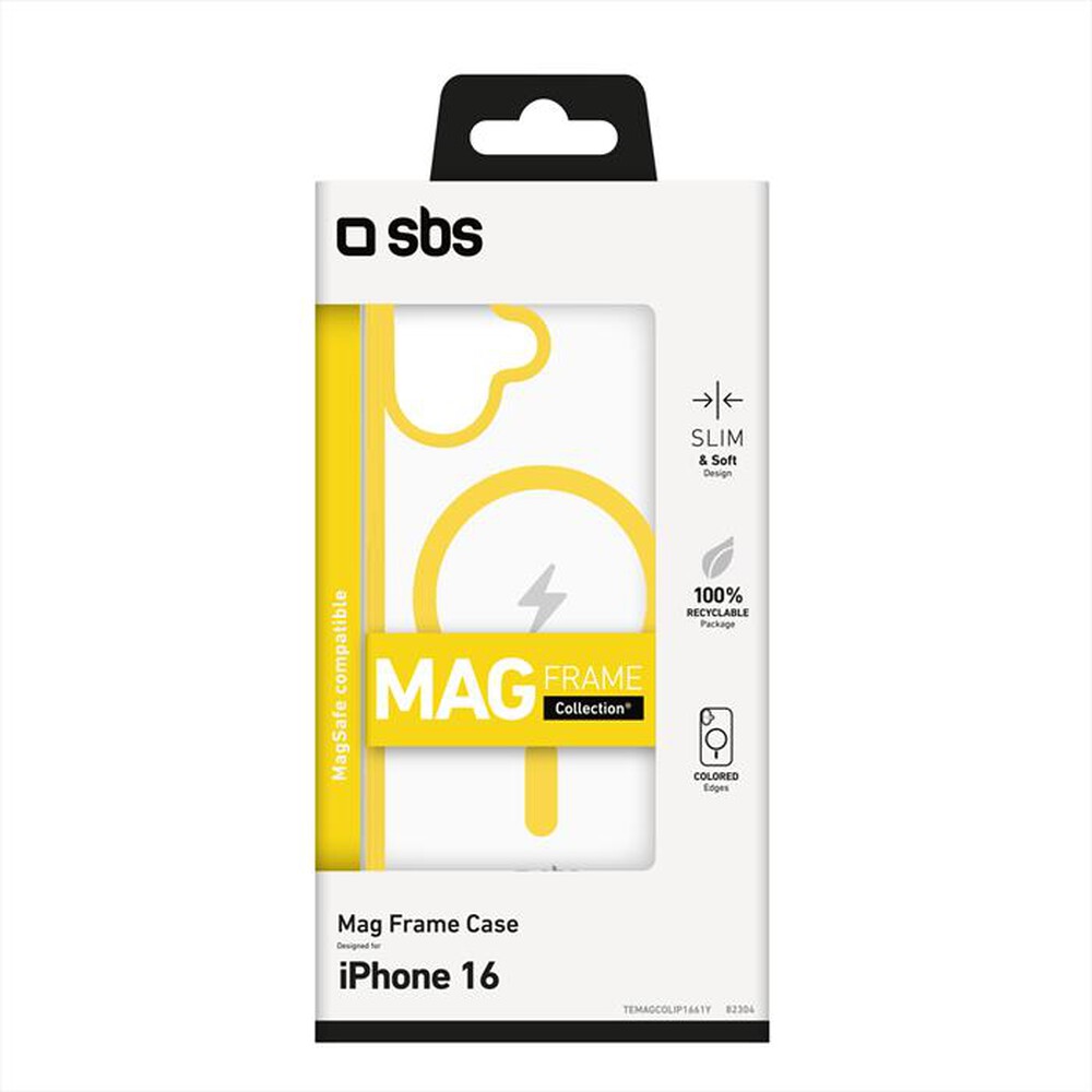 "SBS - Cover Mag Frame iPhone 16 TEMAGCOLIP1661Y-Giallo"