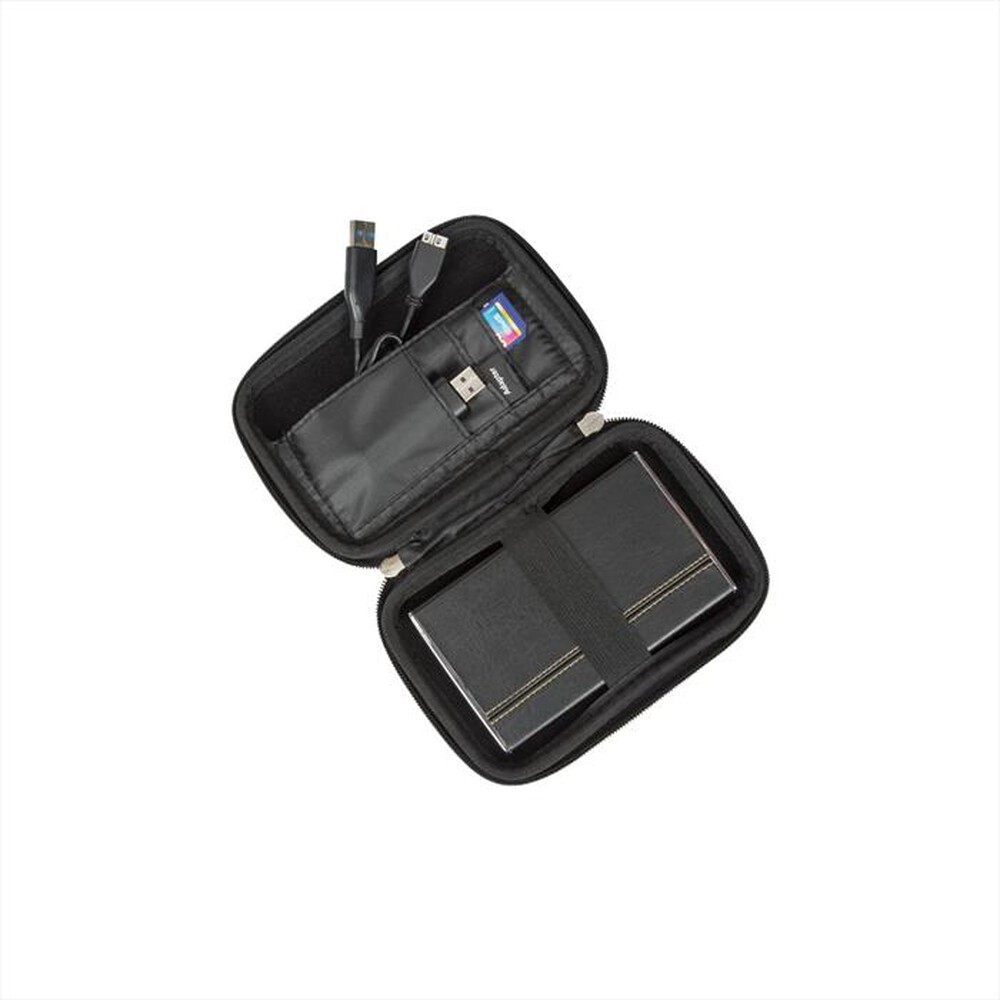 "RIVACASE - 9102 CUSTODIA PER HARDISK/GPS NERO IN SEMILPELLE-Nero"