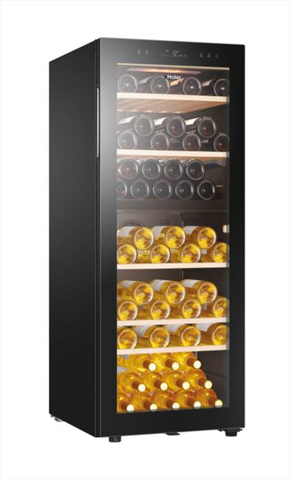 "HAIER - Cantinetta HWS79GDG Classe G 77 bottiglie-Nero"
