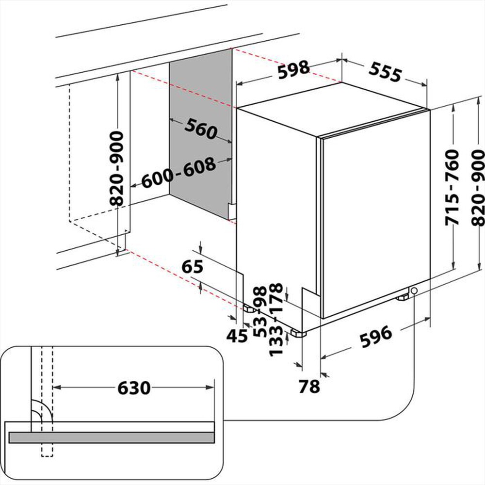 Immagine del prodotto WHIRLPOOL - Lavastoviglie MAXISPACE W7I HF60 TU Classe A-Not applicable