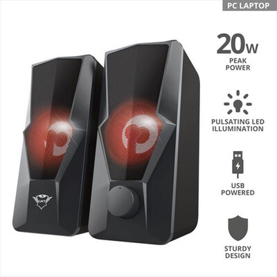 TRUST - GXT610 ARGUS LED 2.0 SPEAKER SET-Black