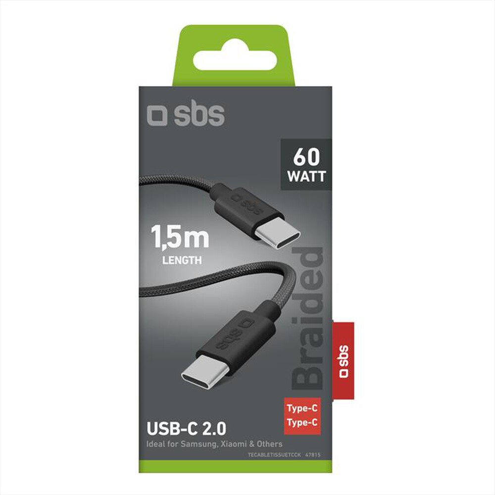 "SBS - Cavo TECABLETISSUETCCK per i dispositivi con USB-C-Nero"