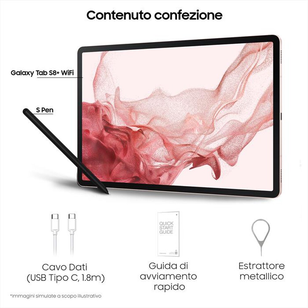 "SAMSUNG - GALAXY TAB S8+ WIFI 256GB-Pink Gold"