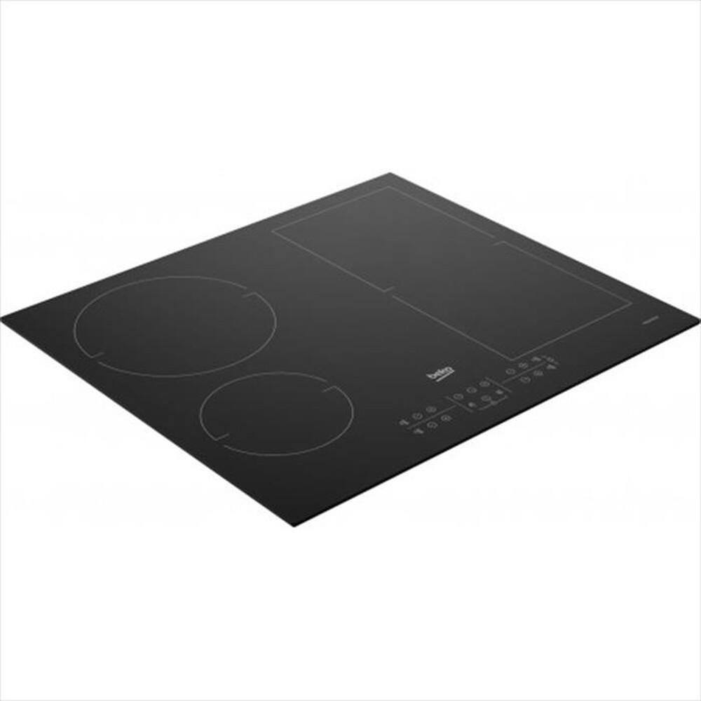 Piano Cottura A Induzione Beko HII 64200 FMT, Nero, 4 Zone + Zona Flessibile IndyFlex, Touch Control, 7200W