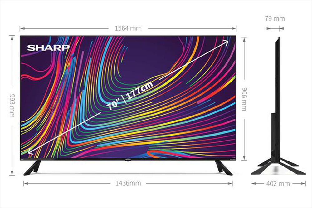 "SHARP - Smart TV LED UHD 4K 70\" 70CL5EA-Nero"