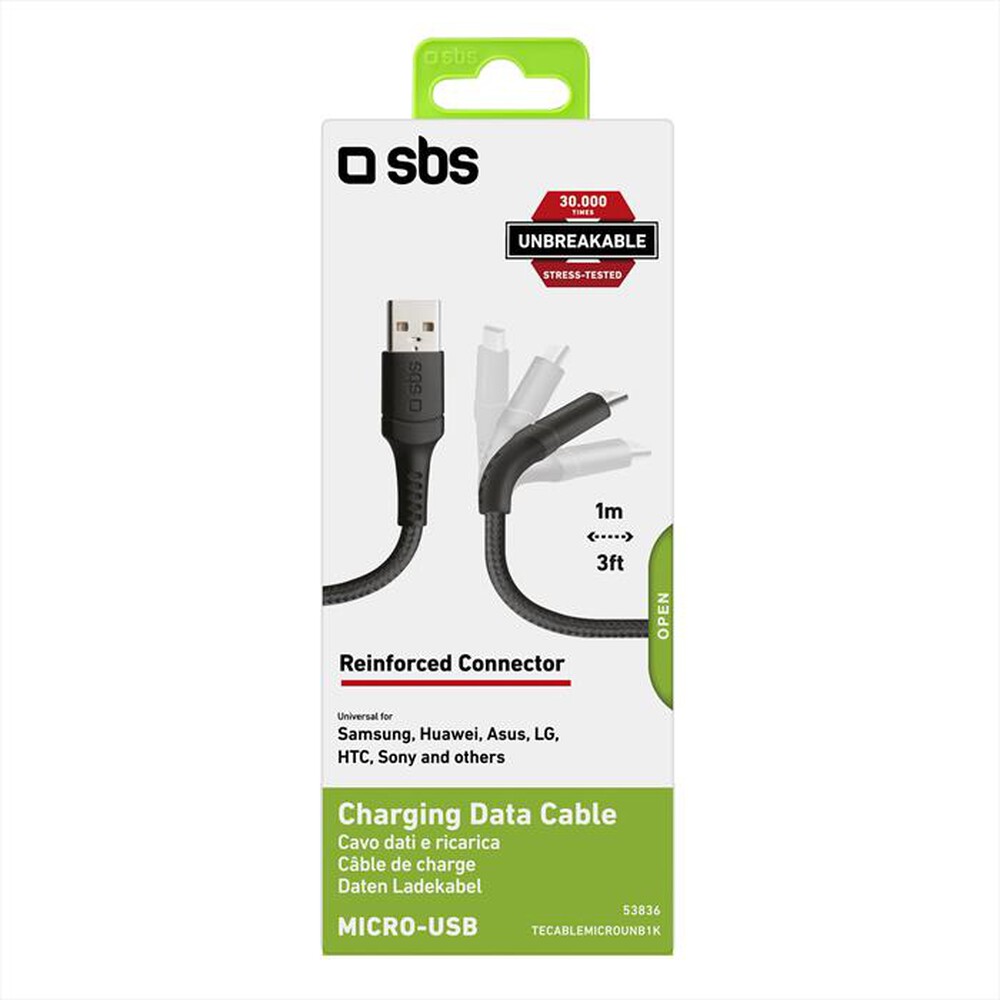 "SBS - TECABLEMICROUNB1K-nero"
