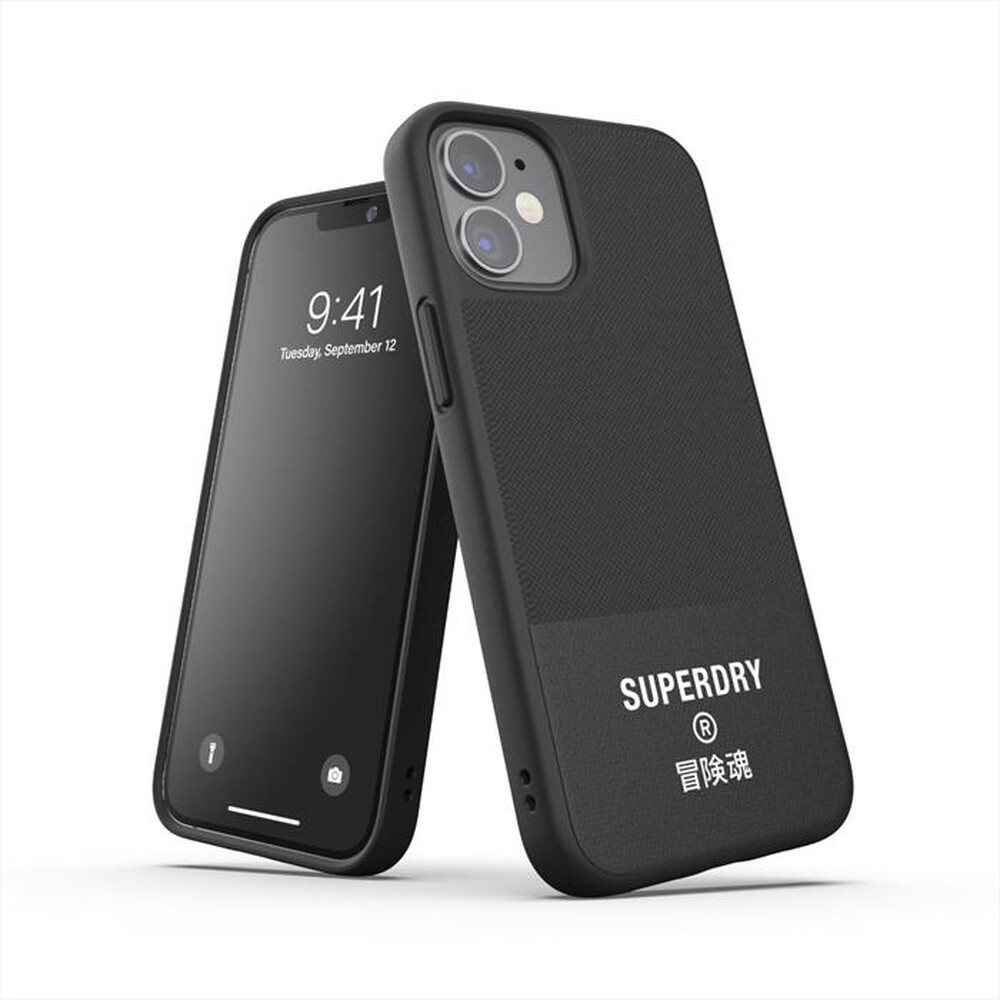 "SUPERDRY - 42584_SDY SUPERDRY COVER IPHONE 12 MINI-NERO / TPU e PC"